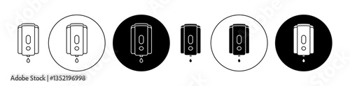 Electrical soap box icon editable vector set