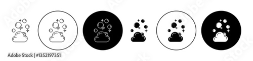 Foam icon editable vector set