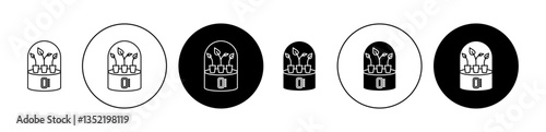 Incubator icon editable vector set