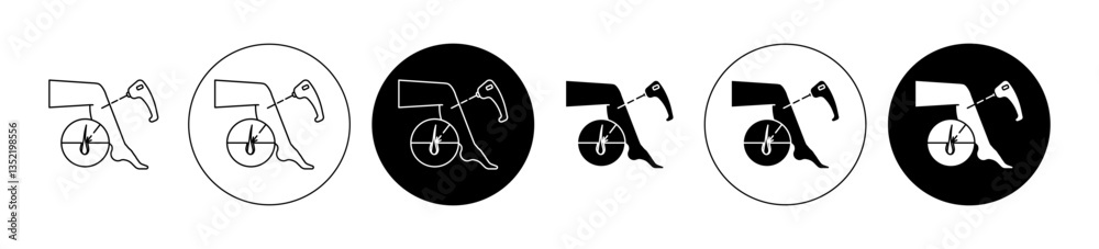 Laser hair removal icon editable vector set Laser hair removal icon editable vector set