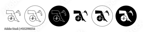 Laser hair removal icon editable vector set