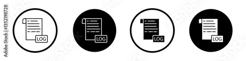 Log file Icon set. vectors for apps and website designs