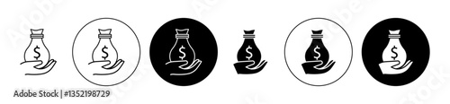 loan icon editable vector set