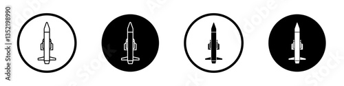 Missile icon editable vector set