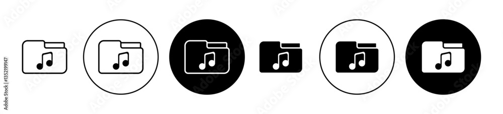 music collection icon editable vector set music collection icon editable vector set
