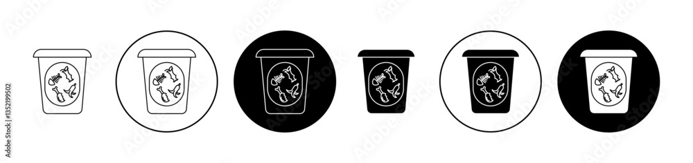 Organic waste icon editable vector set Organic waste icon editable vector set