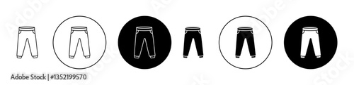 Pants trousers icon editable vector set