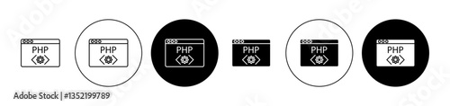 php icon editable vector set