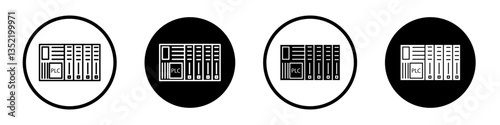 PLC icon editable vector set