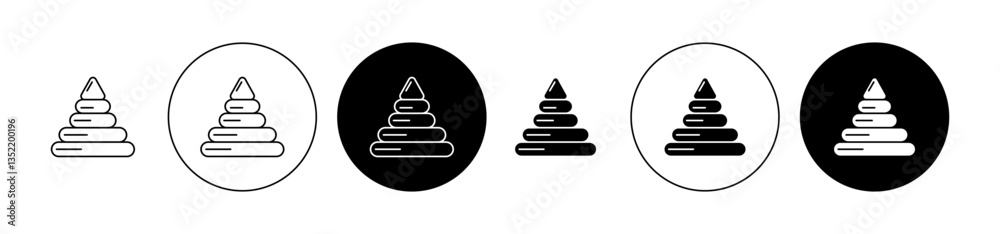 Pyramid Toy icon editable vector set Pyramid Toy icon editable vector set