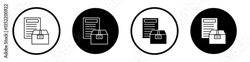 SKU description icon editable vector set