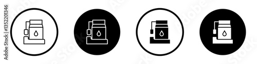 Sump Pump icon editable vector set