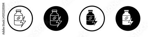 Supplement icon editable vector set