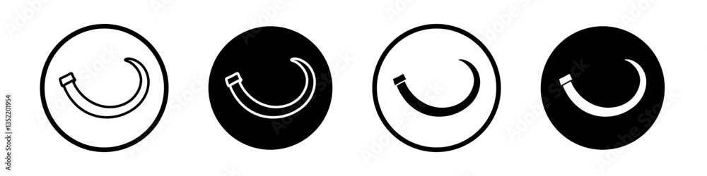 Tusk icon editable vector set Tusk icon editable vector set