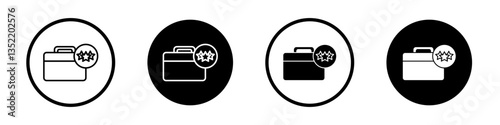 Work experience icon editable vector set