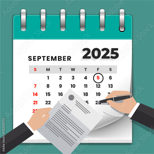 Professional planning schedule calendar concept