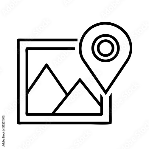 Modern Location Pin Icon – Minimalist Navigation Marker