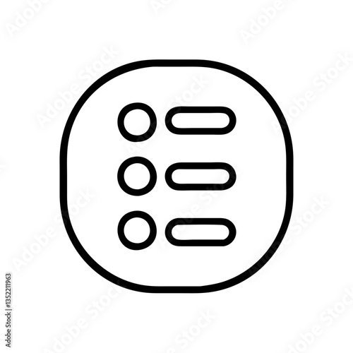 Menu Icon – Modern Black and White Navigation Symbol