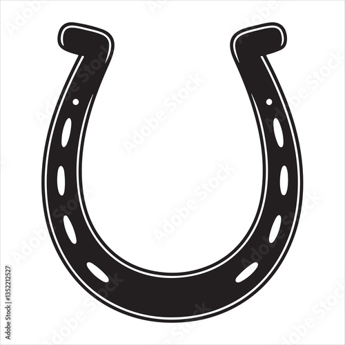 horse shoe logo silhouette
