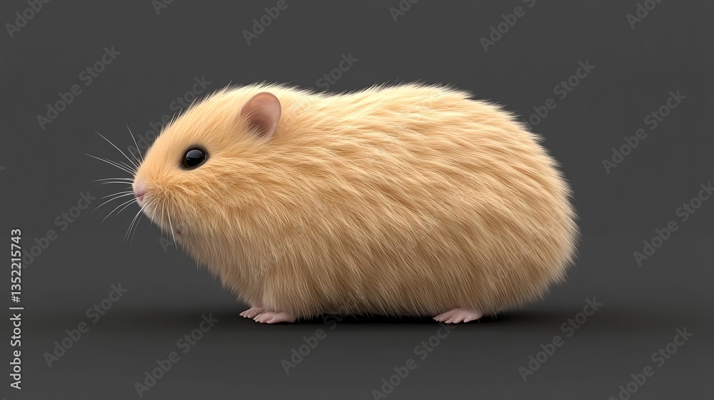 Realistic and Detailed Hamster on a Dark Background in High Resolution Realistic and Detailed Hamster on a Dark Background in High Resolution