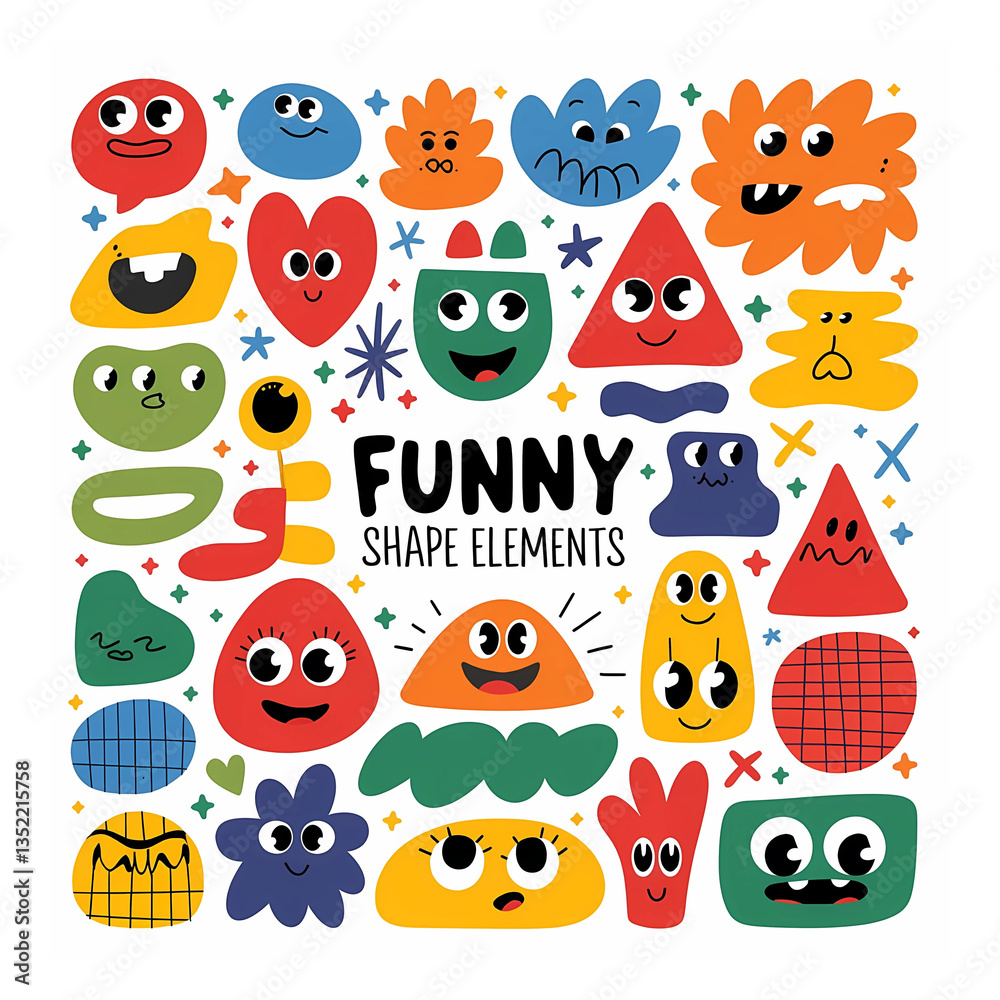 Naklejka premium set of funny cartoon animals