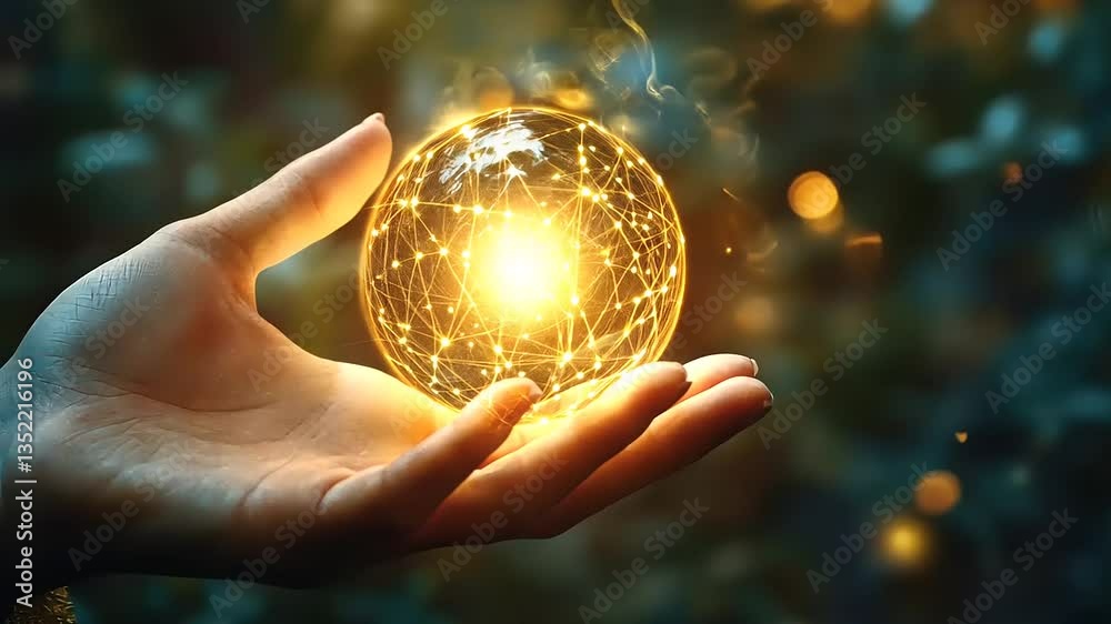 Mystical Orb of Power in Hand