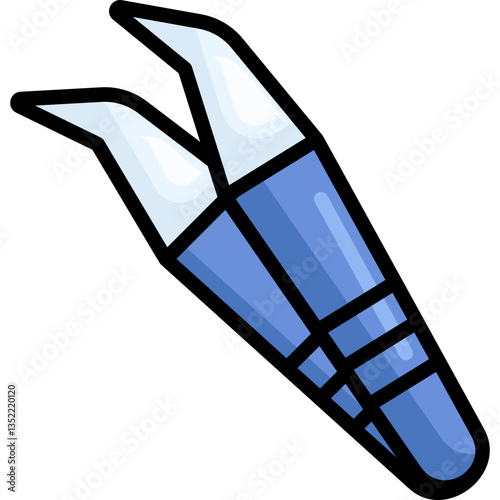 Tweezers line filled icon