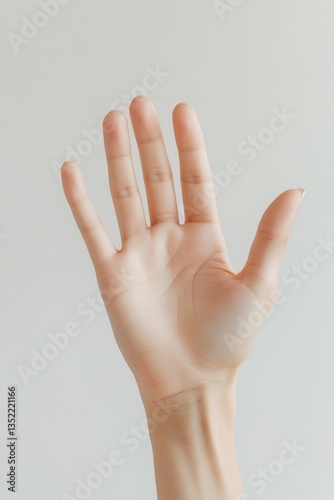 female hand isolated on white background photo