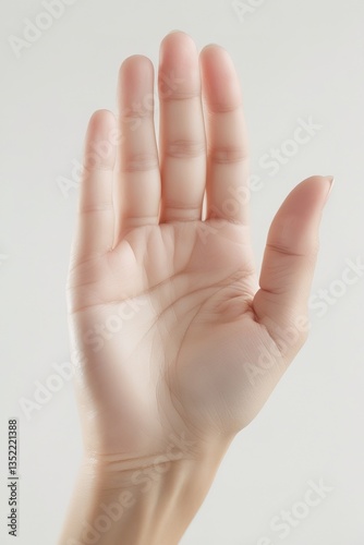 female hand isolated on white background photo