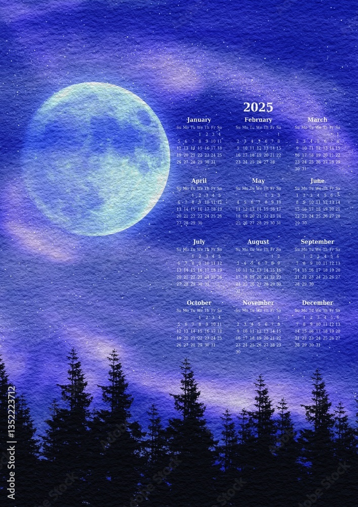 Obraz premium Calendar for 2025