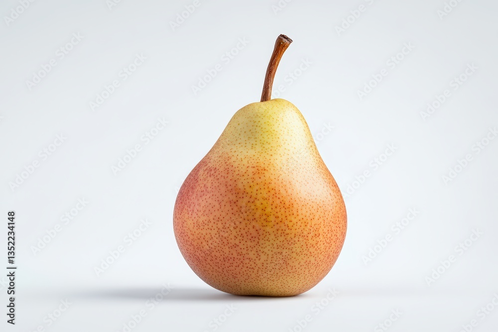 a single pear on a white background a single pear on a white background