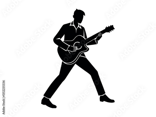 guitar player silhouette