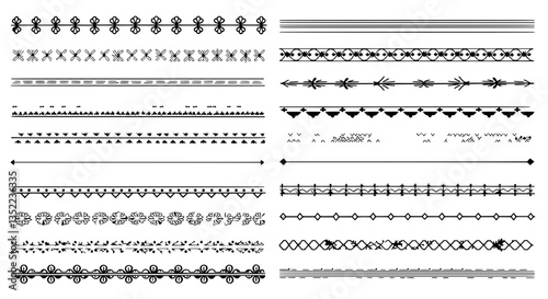 Elegant Graphic Design Elements:A collection of versatile graphic design elements. They range from delicate lines and patterns to intricate borders.