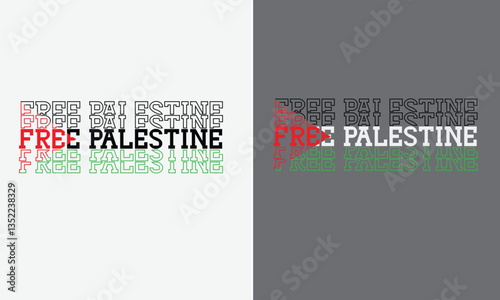 Palestine design vector, Save Palestine illustration for banner, t-shirt, poster, sticker, badges, social media design. Hand-Drawn Lettering Phrase, Calligraphy Graphic Typography. 