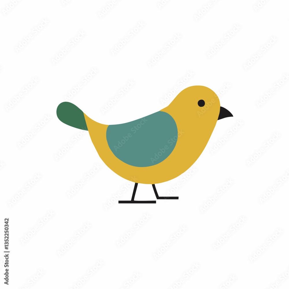 Cute bird, vector graphic, simple bird, flat style Cute bird, vector graphic, simple bird, flat style
