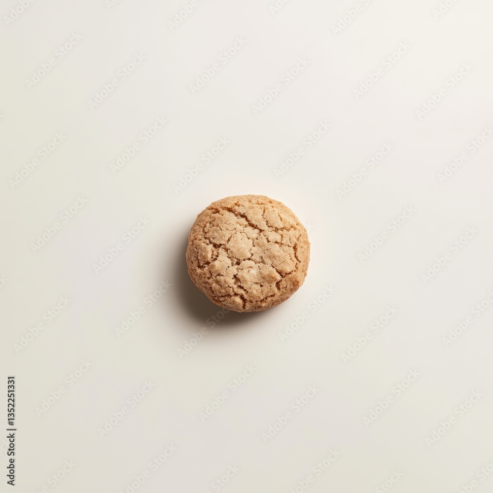 a single cookie on a white background a single cookie on a white background