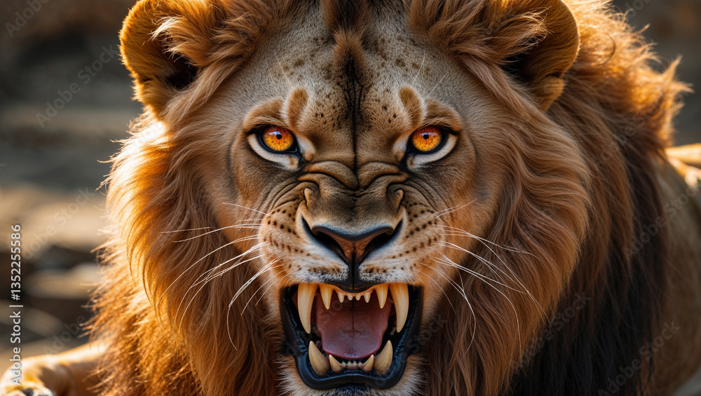 Naklejka premium head of lion