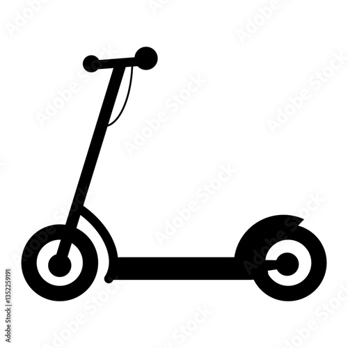 Electric scooter silhouette Electric kick scooter icon