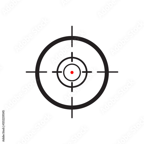 Crosshair Target Target destination icon. Aim sniper shoot group. Focus cursor bull eye mark 