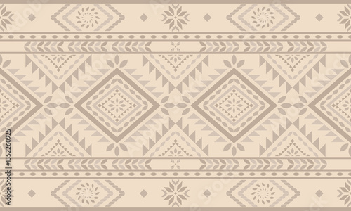 Southwest Tribal geometric seamless pattern, Aztec, Navajo and Native American style ethnic design for textile printing