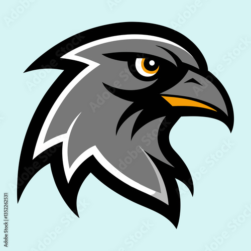 Auk head mascot logo design vector