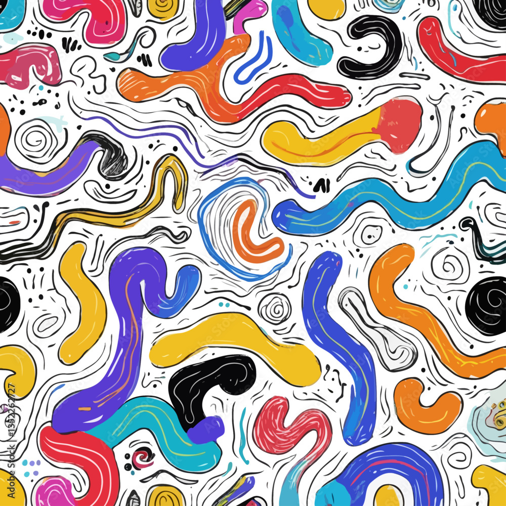 Vibrant, swirling patterns with bold colors, dynamic shapes, and a playful, psychedelic vibe—energetic and eye-catching in every way! Vibrant, swirling patterns with bold colors, dynamic shapes, and a playful, psychedelic vibe—energetic and eye-catching in every way!