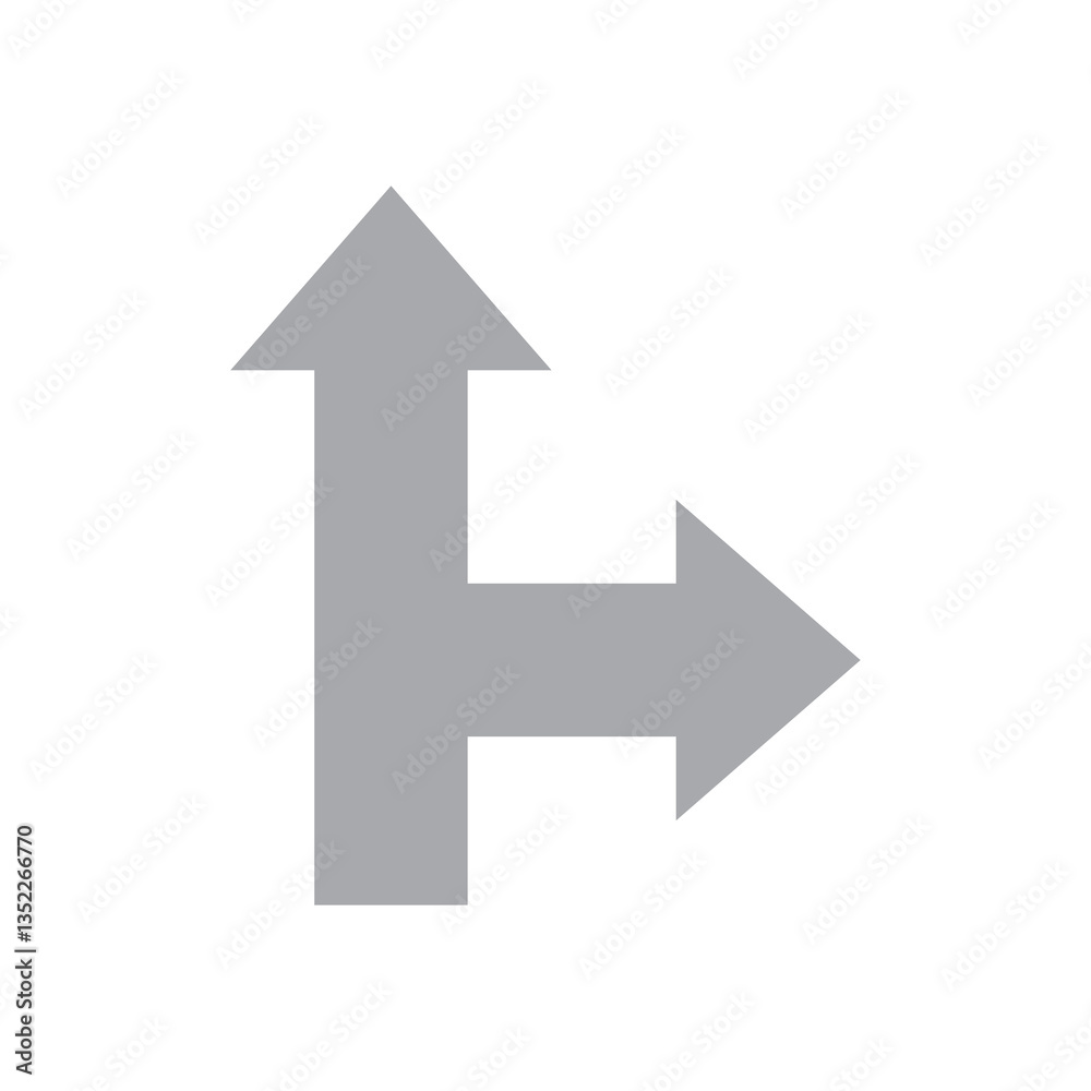 two way road direction arrow sign two way road direction arrow sign
