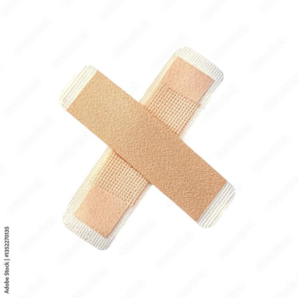 adhesive bandage on white background adhesive bandage on white background