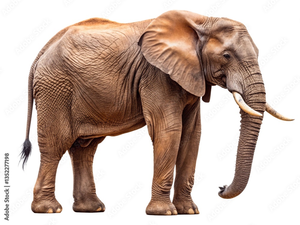 Fototapeta premium African elephant isolated on transparent background 