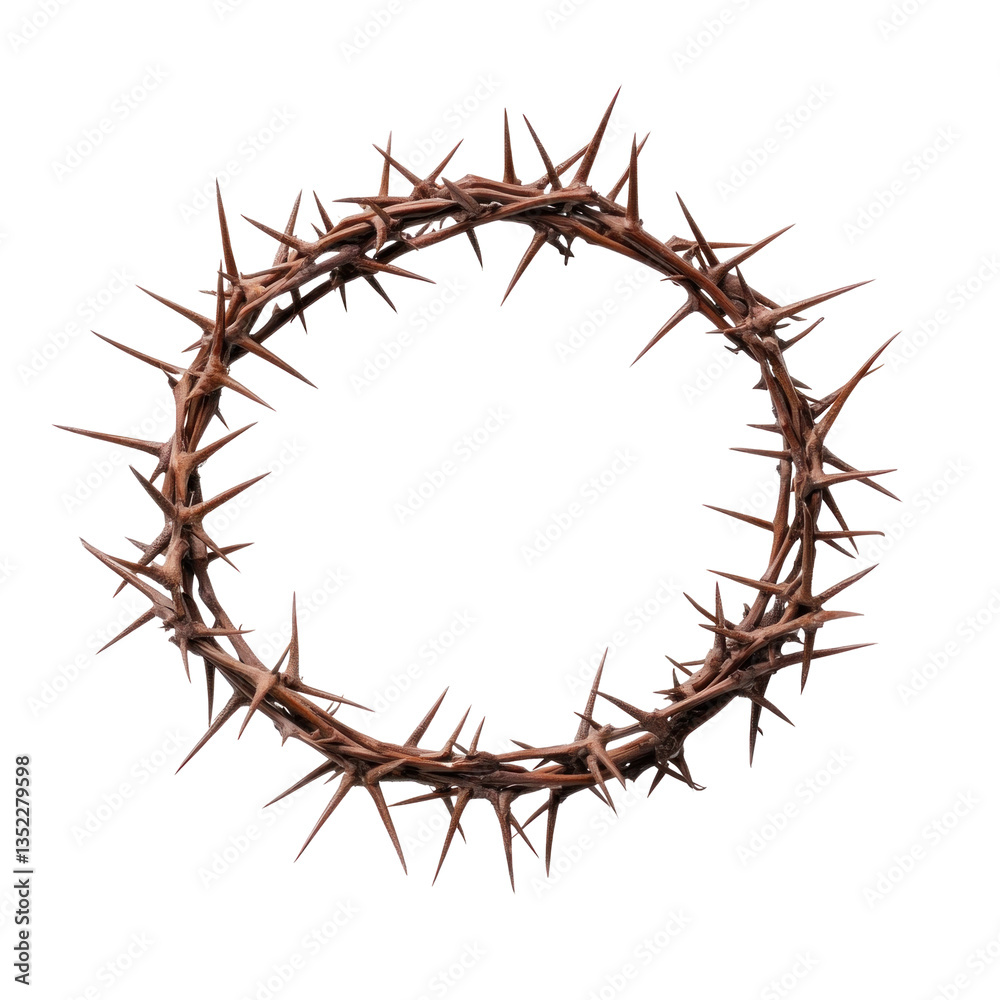 Fototapeta premium crown of thorns on a white background