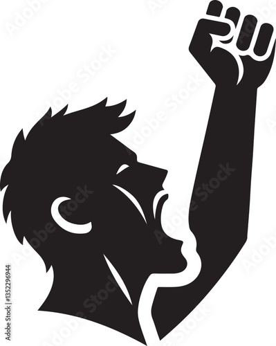 Angry protester illustration
