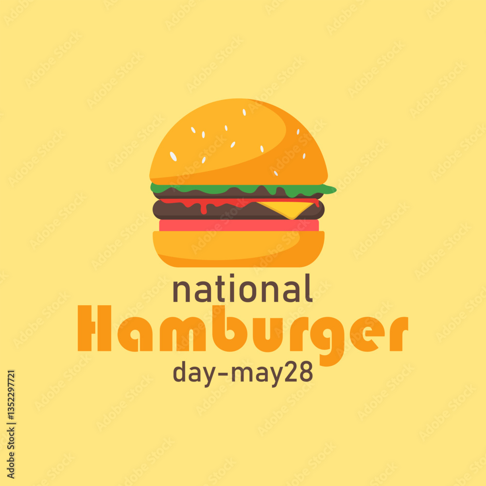 Vector graphic of National Hamburger Day ideal for National Hamburger Day celebration. Vector graphic of National Hamburger Day ideal for National Hamburger Day celebration.