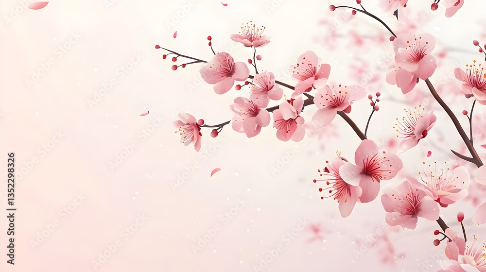 Naklejka premium A pink flower with white petals is on a white background