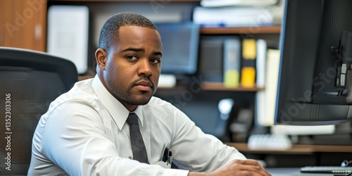 A security officer monitoring surveillance cameras in a control room